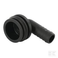 Žarnos jungtis 90° 16mm su kištuku T5 1191516