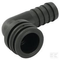 Žarnos jungtis 90° 25 mm su išorine jungtimi T3 1191325