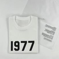 Trendų prekės ženklas 1977 Skaitmeninė spauda Vyriški ir moteriški apvalios kaklo trumparankoviai marškinėliai Poros vasariniai Amerikietiškas madingas prekės ženklas S