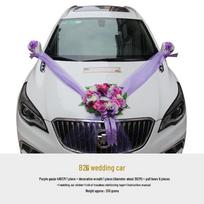 Europos stiliaus vestuvinio automobilio puošyba: Dirbtinės rožių galvučių gėlių rinkinys