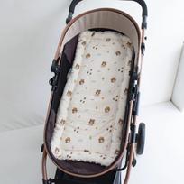 Soft Doudou Fleece Baby Stroller Pad - Comfortable Newborn Cotton Cushion 34*74 cm