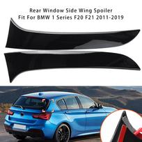 Blizgančio juodo pora Galinio lango šoninis sparnas Spoileris BMW 1 serijai F20 F21 12-19