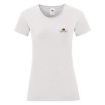 „Fruit of the Loom“ moteriški/moteriški marškinėliai su vintažiniu logotipu XL balta