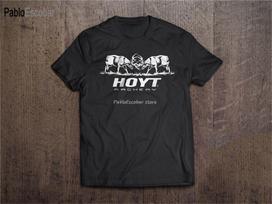 Naujas Hoyt Lanko Šaudymo Logotipas Vyriški Juodi Marškinėliai Dydis S Iki 3XL  2 Patogūs Marškinėliai vyriški medvilniniai marškinėliai vyriški marškinėliai S