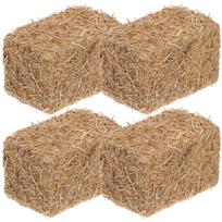 4 vnt. Mini šieno kupetų Helovino dekoracijos Šieno gubos Imituotos ruloninės Šiaudiniai papuošalai Mikro ūkio aksesuarai 2x2x3cm