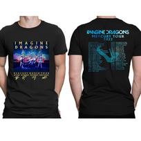 Nuostabūs marškinėliai vyrams Imagine Dragons Mercury Tour 2022 T-shirt Dvipusis Laisvalaikio Oversized T-shirt Vyriški T-shirt Grafiniai S-3XL S