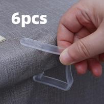 72 vnt. Skaidrūs staltiesės spaustukai Pikniko staltiesės Plastikiniai spaustukai Vėjui atsparūs staltiesės laikikliai Namų virtuvės restorano aksesuarams