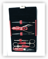 Niegeloh Solingen Manicure Set "Diabolo Red L", 7 pcs