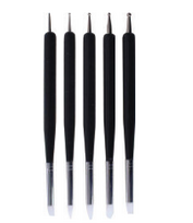 Double-Sided Silicone Dotting Pen And Brush Set, 5pcs