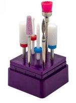 Nail Drill Bits Set 7pcs Tungsten  Carbide Diamond Ceramic  , Mod. DMT-01