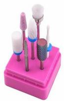 Nail Drill Bits Set 7pcs Tungsten  Carbide Diamond Ceramic  , Mod. DMT-07