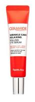 FARMSTAY ceramide wrinkle care relaxing rolling eye serum, 25ml.