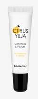 FARMSTAY citrus YUJA vitalizing lip balm, 10g.