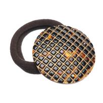 Plaukų gumytė - Dark brown demi and gold