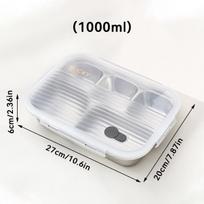4/5 Grids 304 Stainless Steel Bento Lunch Box Sealed Fruit Salad Food Container For Kids Students Durable Dinner Plate With Lid 1000ml