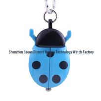 Ladybug Quartz Pocket Watch - Cute Animal Design, Multiple Colors Available mėlyna