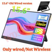15.6Inch Wireless Portable Monitor 1080P 16:9 360° Rotation For Cell Phone PC Loptop Wired For XBox PS4 / 5 Switch Extension