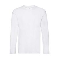 Fruit of the Loom Mens Original Long-Sleeved T-Shirt XXL balta