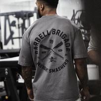 Svorio štangos medvilniniai sportiniai marškinėliai vyrams trumparankoviai bėgimo marškinėliai vyrams treniruočių marškinėliai fitnesas laisvi didelio dydžio M-3XL XL
