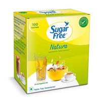 Sugar Free Natura Zero Calorie Sweetener 100 Sachet | Equivalent to 1Kg Sugar | Heat-Stable, Safe & Sweet 75 g
