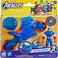 Avengers Kapitono Amerikos skydus šaudantis motociklas, 10 cm