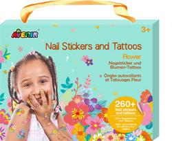 Avenir 230+ nagų lipdukų ir tatuiruočių „Gėlės“
