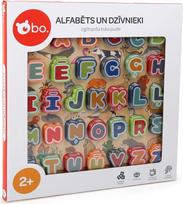 BO. Izglītojoša puzle "Alfabēts un dzīvnieki" (Latviešu valodā)