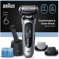 Braun - Series 6 Electric Shaver - SmartCare Center +2 Attachments - 62-S7650CC - Silver
