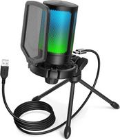 FIFINE A6V USB žaidimų mikrofonas – Baltas