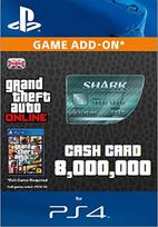 Grand Theft Auto Online | GTA V Megalodon Shark Cash Card | 8,000,000 GTA-Dollars | PS3/PS4 Download Code - UK account