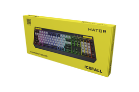 Hator HTK401US Icefall, black (black-white keycaps) ENG