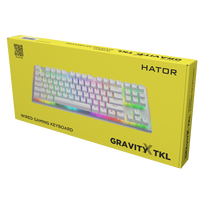 Hator HTK551US Gravity X TKL Orange White, OEM profile ANSI (white-gray keycaps) ENG