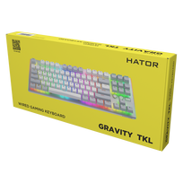 Hator HTK561US Gravity TKL Orange White, OMA profile ANSI (white-gray keycaps) ENG