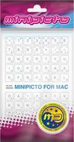 Kolm Lõvi (Minipicto) Minipicto keyboard sticker EST/RUS KB-MAC-EE-RU-WHT, white/grey/blue