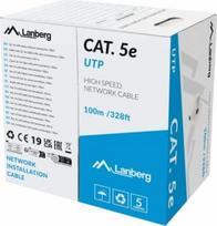 Lanberg Cable LAN UTP kat.5E 100M Drut CU grey fluke passed
