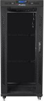 Lanberg Installation cabinet rack 19 27U 600x800 black, glass door lcd (flat pack)