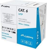 Lanberg | LAN Cable Cat.6 305M Solid CCA Grey Fluke Passed | LCU6-15CC-0305-S