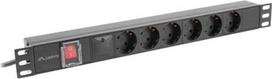 Lanberg PDU rack power strip 19 inch 1U 16A 5xschuko 2m black