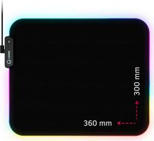Lorgar Steller 913, Gaming mouse pad, High-speed surface, anti-slip rubber base, RGB backlight, USB connection, Lorgar WP Gameware support, size: 360mm x 300mm x 3mm, weight 0.250kg