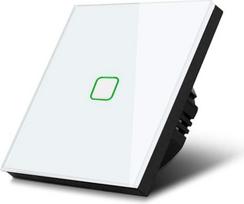 Maclean Energy MCE701W Touch light switch, single, glass, white with square button