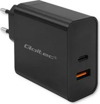 Qoltec 52381 Super Quick PD charger | 1xUSB-C | 1xUSB| 90W | 5-20V | 2.4-4.35A | Black