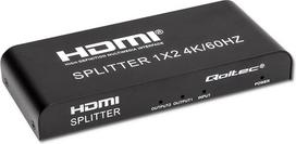 Qoltec Active HDMI Splitter 2 x HDMI 4Kx2K, 6bps