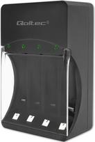 Qoltec Battery charger for NI MH type R03 AAA R6 AA | 300mA