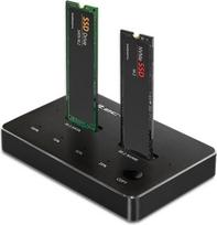 Qoltec M.2 SSD drive docking station, NVMe, SATA,USB
