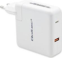 Qoltec Power charger GaN FAST 108W, USB C, white