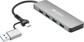 Sandberg 136-63 USB-C/A to 4xUSB 3.0 Hub