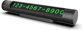 Tellur Temporary Car Parking Card For Two Phone Numbers Metallic Black