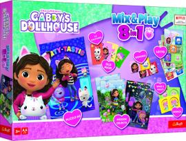Trefl GABBY´S DOLLHOUSE 8in1 Mix&Play stalo žaidimų rinkinys Gabby’s Dollhouse