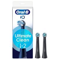 Oral-B iO Ultimate Clean Black - replacement brush heads, black, 2 pack (456876)
