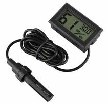 LCD elektroninis termometras, juodas